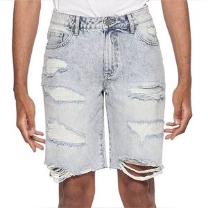 ELEVEN PARIS Men's Deconstructed Denim Shorts